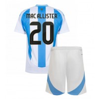 Argentina Alexis Mac Allister #20 Replika babykläder Hemmaställ Barn Copa America 2024 Kortärmad (+ korta byxor)